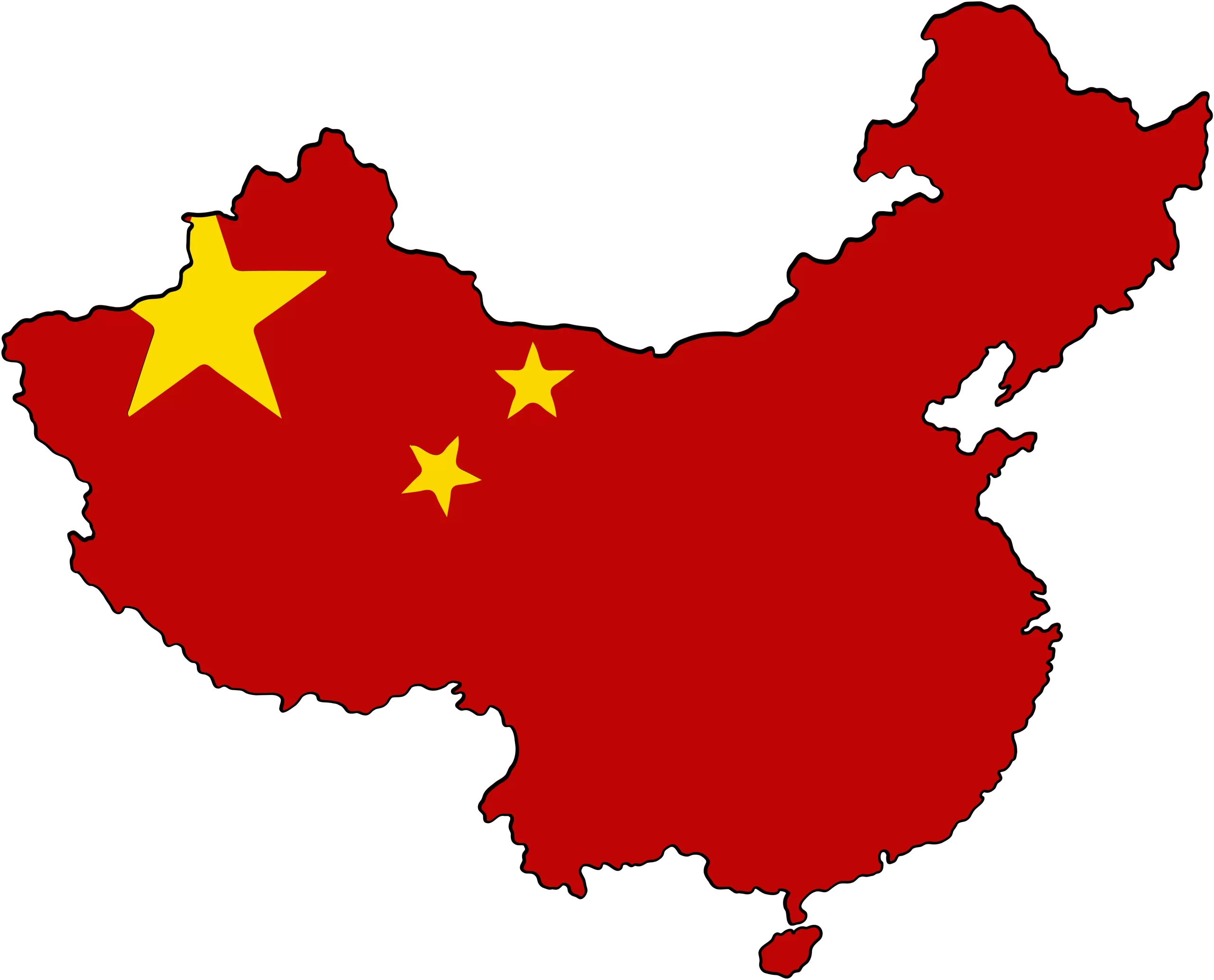 china flag map