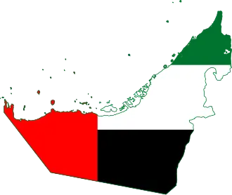 dubai flag map